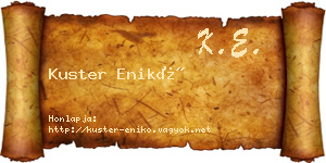 Kuster Enikő névjegykártya