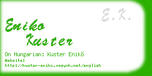 eniko kuster business card